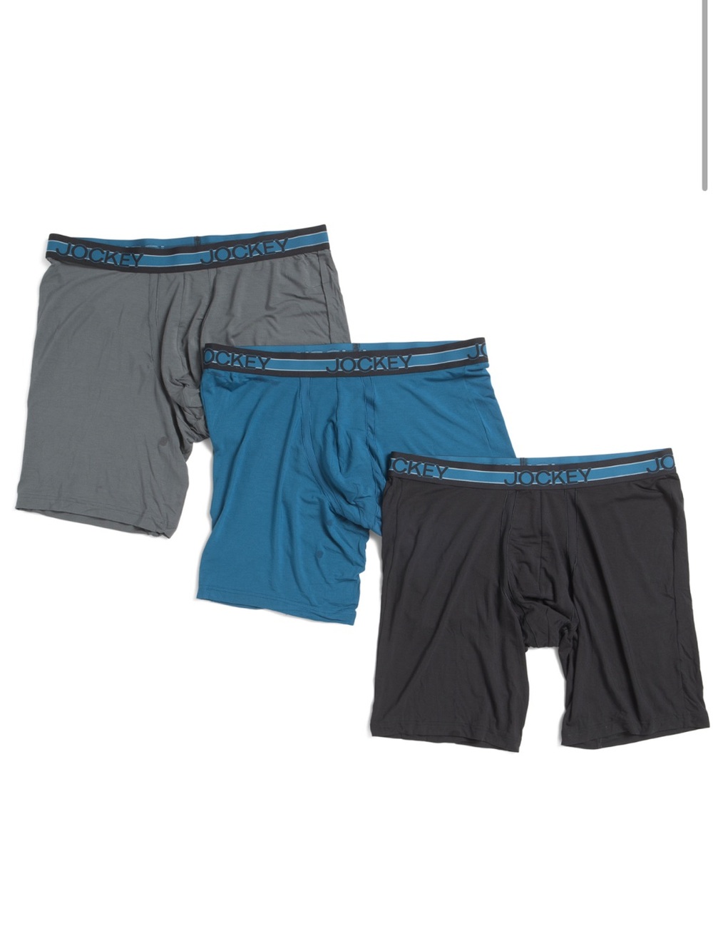 Jockey 3 pack no chafe pouch long leg boxer briefs